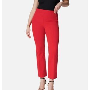 NWT Spanx Womens Petite Red Polished Kick Flare Pants, Small